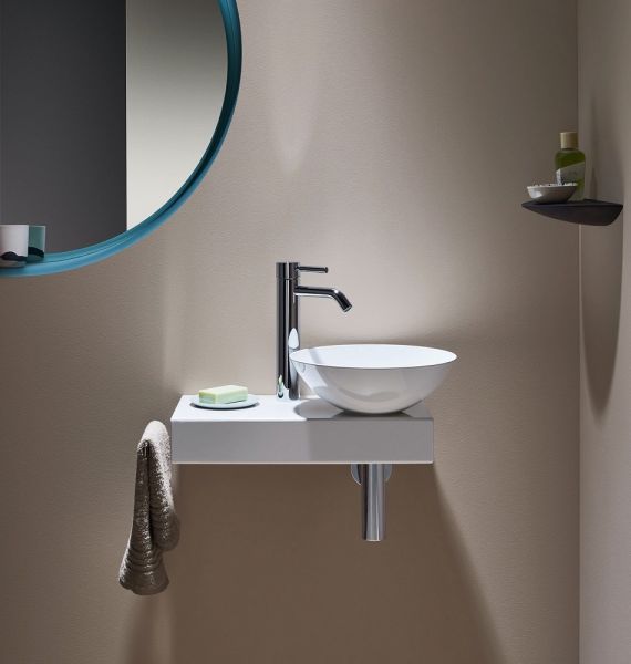 Alape Piccolo Novo Waschplatz, Beckenmulde rechts weiß 