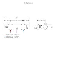 Vorschau: WimTec ECOSAN S4 HB HyPlus Aufputzduscharmatur 6V Batteriebetrieb, chrom