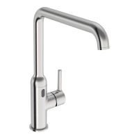 Hansa Hansavantis Style Hybrid Einhand-Küchenarmatur, Netzbetrieb, stahl gebürstet 5421220980