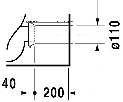 Duravit DuraStyle Stand-WC für Kombination, Tiefspüler 37x63cm, weiß