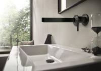 Vorschau: hansgrohe Finoris Waschtischarmatur 22,5cm, Wandmontage, brushed black chrome