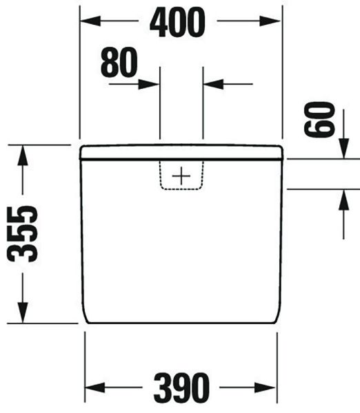 Duravit Qatego Spülkasten 3/4,5L mit Dual Flush, für Anschluss rechts oder links, weiß