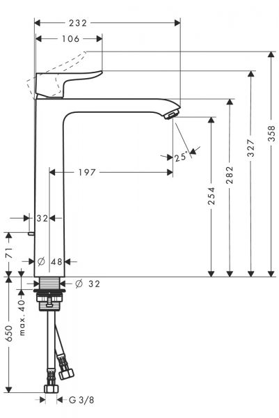 Hansgrohe Metris Einhebel-Waschtischmischer 260 mit Ablaufgarnitur für Waschschüsseln, chrom