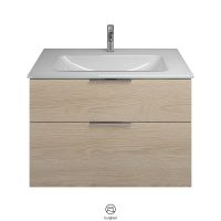 Vorschau: Burgbad Eqio Glas-Waschtisch 92cm mit Waschtischunterschrank, 2 Auszüge