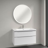 Vorschau: Villeroy&Boch Subway 3.0 LED-Spiegel Ø91cm, mit Sensordimmer, weiß matt