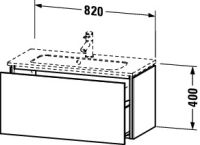 Vorschau: Duravit L-Cube Waschtischunterschrank wandhängend 82x39cm mit 1 Schublade für ME by Starck 234283