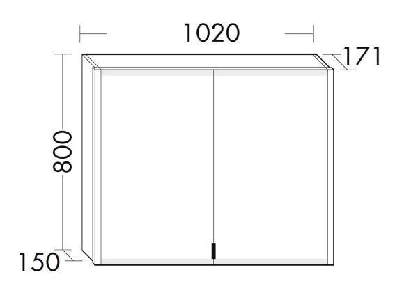 Burgbad rl20 Spiegelschrank 102x80cm mit Klarglas Lichtrahmen, Wandeinbau SPVN100F6947