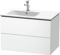 Duravit L-Cube Waschtischunterschrank Becken links 82x48cm 2 Schubladen für ME by Starck 234583 weiß matt LC629101818