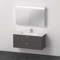 Vorschau: Duravit XBase Badmöbel-Set 123cm mit ME by Starck Waschtisch und Spiegelschrank XB007804949