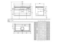 Vorschau: Villeroy&Boch Legato Waschtischunterschrank 100x50cm für Aufsatzwaschtisch, 2 Auszüge