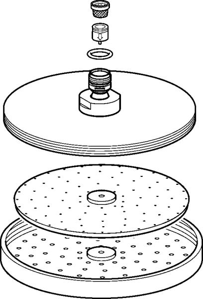 Hansa Kopfbrause für Deckenmontage, Ø 220mm, chrom, Art. 59912432