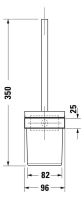 Vorschau: Duravit Karree Toilettenbürstengarnitur, rechteckige Form, wandhängend, chrom