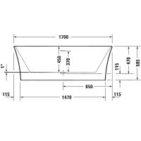 Vorschau: Duravit DuraSenja Vorwand-Badewanne 170x80cm, weiß 700582000000000