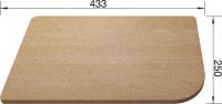 Vorschau: Blanco Schneidbrett aus massiver Buche, 433 x 250 mm 513484 