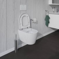 Vorschau: Duravit ME by Starck Wand-WC Compact rimless Set mit SoftClose WC-Sitz, weiß