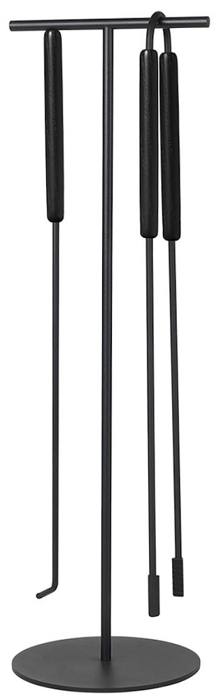 blomus ASHI Kaminbesteck 3-tlg., Griffe schwarz 66156