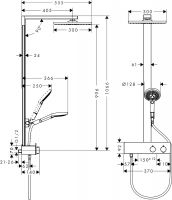 Vorschau: Hansgrohe Raindance E Showerpipe 300 1jet Duschsystem mit ShowerTablet 350, chrom