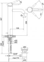 Vorschau: Steinberg Serie 100 Waschtisch-Einhebelmischer mit Ablaufgarnitur, Ausladung 128mm, chrom