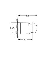 Vorschau: Grohe QuickFix Vitalio Universal Handbrausehalter, chrom