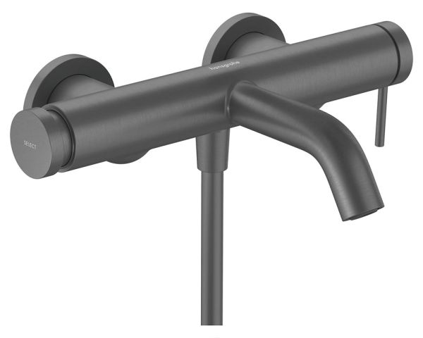 hansgrohe Tecturis S Einhebel-Wannenarmatur Aufputz, brushed black chrome 73422340