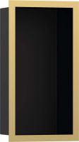 Vorschau: Hansgrohe XtraStoris Individual Wandnische mit Rahmen 300/150/100, schwarz matt/polished gold optic