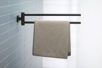 Vorschau: Duravit D-Code Handtuchhalter 44,7 cm, 2-armig, schwarz matt