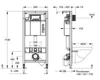 Vorschau: MEPA nextVIT WC-Montageelement Spülkasten Typ A31, BH 120cm