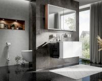 Vorschau: emco loft Doppelglashalter Kristallglas satiniert, edelstahl optic 052501600