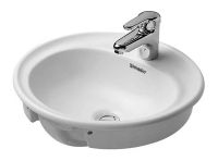 Vorschau: Duravit Universal Einbauwaschtisch rund Ø48cm, mit Hahnloch und Überlauf, weiß 5220480000