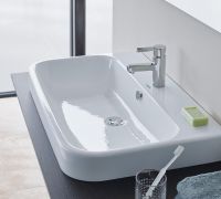 Vorschau: Duravit Happy D.2 Waschtisch 80x50,5cm mit Hahnloch und Überlauf, geschliffen, weiß 2318800027