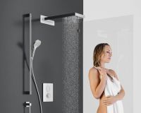 Vorschau: WimTec OCEAN S7 - 12 V elektronische Duscharmatur mit Thermostat für Netzbetrieb Glas weiß 128055 138917