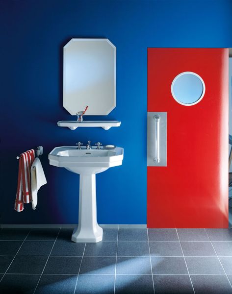 Duravit Serie 1930 Waschtisch oktogonal 60x41cm, mit Überlauf, mit Hahnloch, weiß 0438600000