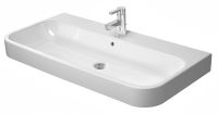 Vorschau: Duravit Happy D.2 Waschtisch rechteckig 100x50,5cm, mit Hahnloch und Überlauf, WonderGliss, weiß 23181000001