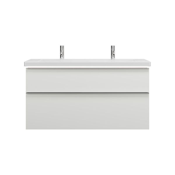 Burgbad Eqio Keramik-Waschtisch 123cm mit Unterschrank & LED-Beleuchtung