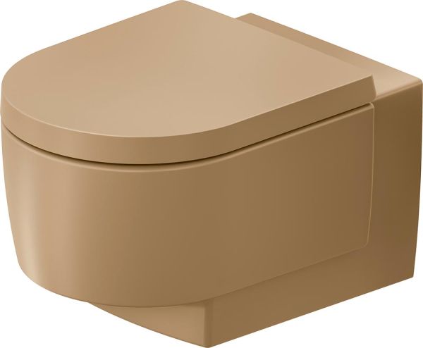 Duravit Balcoon Wand-WC 37x54cm, spülrandlos, DuraShield, clay terra matt