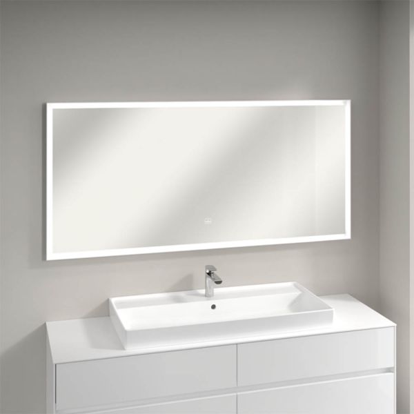 Villeroy&Boch Subway 3.0 LED-Spiegel, 160x75cm, mit Sensordimmer, weiß matt A46316001