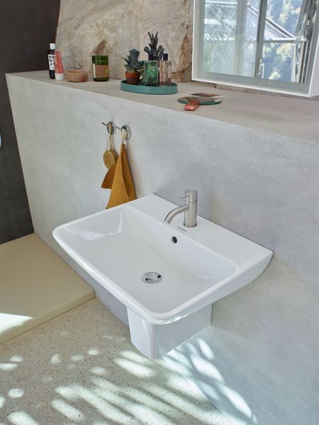 Duravit ME by Starck Waschtisch rechteckig 55x44cm, mit Hahnloch und Überlauf, weiß 2335550000
