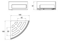 Vorschau: emco system 2 Eckwandkorb, abnehmbar, chrom