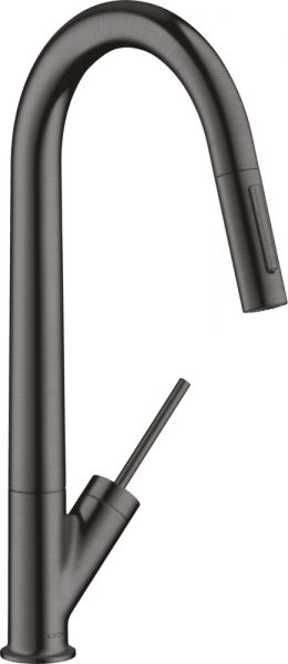 Axor Starck Einhebel-Küchenmischer mit Ausziehbrause brushed black chrome 10821340