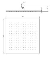 Vorschau: Villeroy&Boch Universal Showers Regenbrause rechteckig 35cmx35mm TVC000006000K5