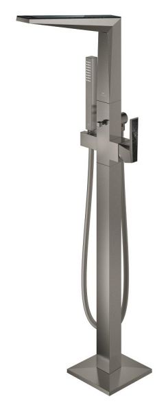 Grohe Allure Brilliant Wannenarmatur freistehend mit Vanilla Noir Ceasarstone Einlagen
