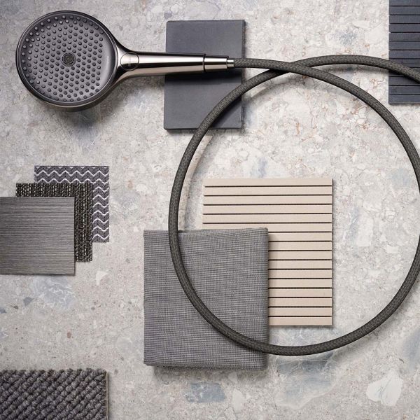 hansgrohe Rainfinity Duschkopf 130, 3 Strahlarten, wassersparend, brushed black chrome