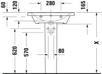 Vorschau: Duravit D-Neo Waschtisch rechteckig 65x48cm, mit Überlauf, ohne Hahnloch, weiß 2367650060