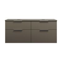 Burgbad Eqio Waschtischunterschrank für 2 Aufsatzwaschtische 140x55cm, mit Konsolenplatte, 4 Auszüge Burgbad Eqio Waschtischunterschrank für 2 Aufsatzwaschtische 140x55cm, mit Konsolenplatte, 4 Auszüge