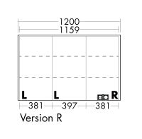 Vorschau: Burgbad Devio Spiegelschrank 120x76cm mit horizontaler LED-Beleuchtung, 3 Spiegeltüren