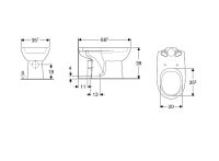 Vorschau: Geberit Renova Stand-WC für AP-Spülkasten aufgesetzt, Tiefspüler, Abgang horizontal, weiß_2