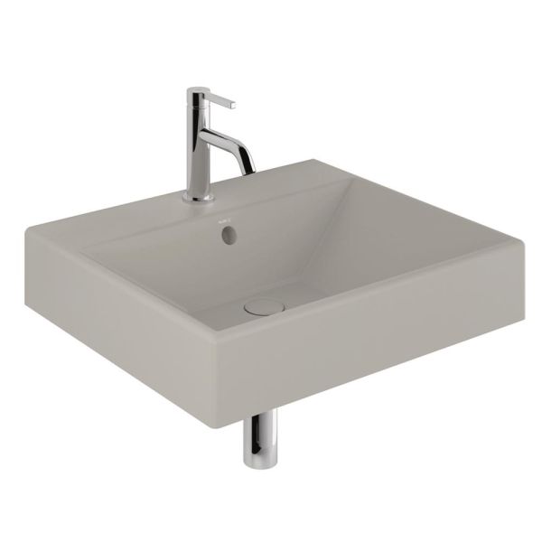 Kludi RESA Waschtisch 61x50cm mit 1 Hahnloch & Überlauf, light dove matt 59WW61O2