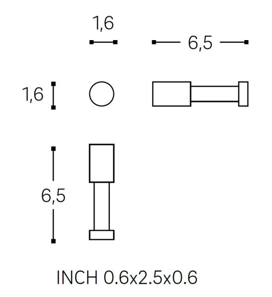 Cosmic Logic Haken, edelstahl poliert