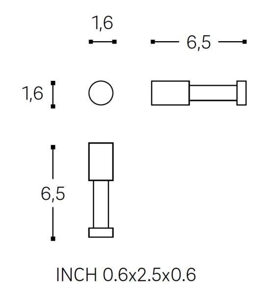 Cosmic Logic Haken, edelstahl glänzend