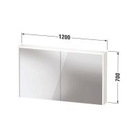 Vorschau: Duravit D-Code 2.0 Spiegelschrank 120x70cm mit LED-Beleuchtung, 2 Türen, weiß matt